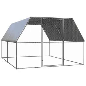 Klatka zewnętrzna dla kurcząt, 3x4x2 m, stal galwanizowana