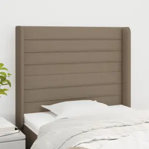 Zagłówek uszak, taupe, 103x16x118/128 cm, tkanina
