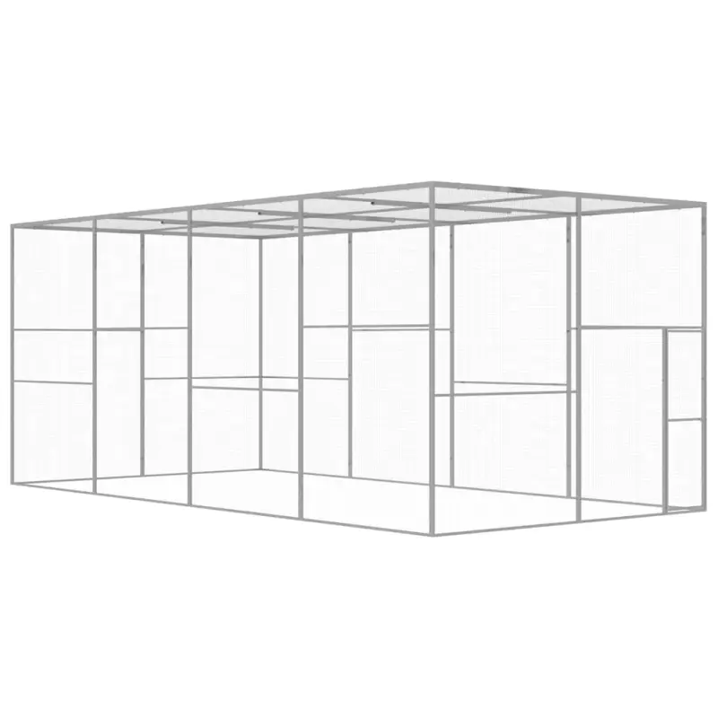 Klatka dla kota, 6 x 3 x 2,5 m, stal galwanizowana