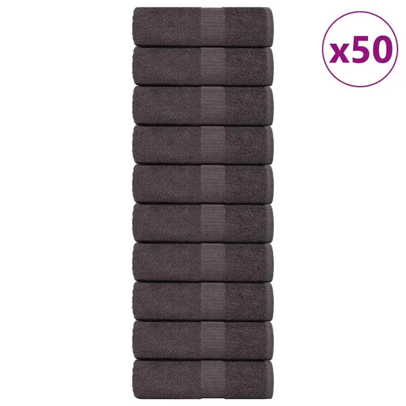 Ręczniki dla gości, FROGN, 50 szt., antracyt, 30x50 cm, 360 g/m²