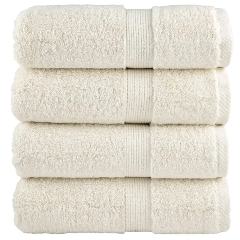 Ręczniki myjące Premium SOLUND 4 szt. Kremowe 30x30 cm 600 gsm