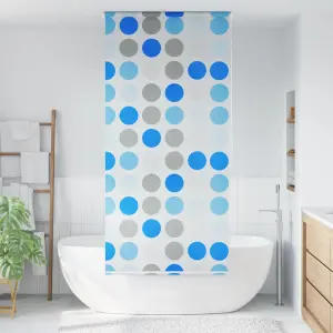 Roleta prysznicowa 80 x 240 cm, wzór w koła