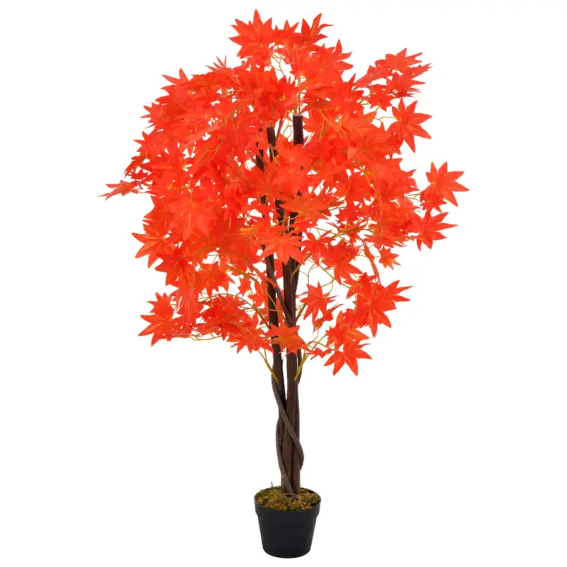 Sztuczny klon z doniczką, czerwony, 120 cm