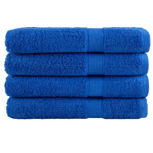 Ręczniki premium, SOLUND, 4 szt., niebieskie, 100x200 cm, 600 g/m²