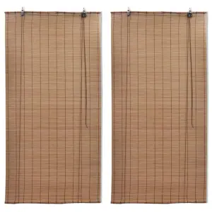 Bambusowe rolety, 2 szt., 150 x 220 cm, brązowe