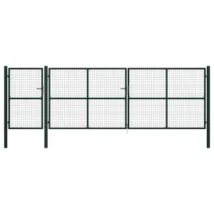 Brama ogrodowa stalowa 500x150 cm zielona