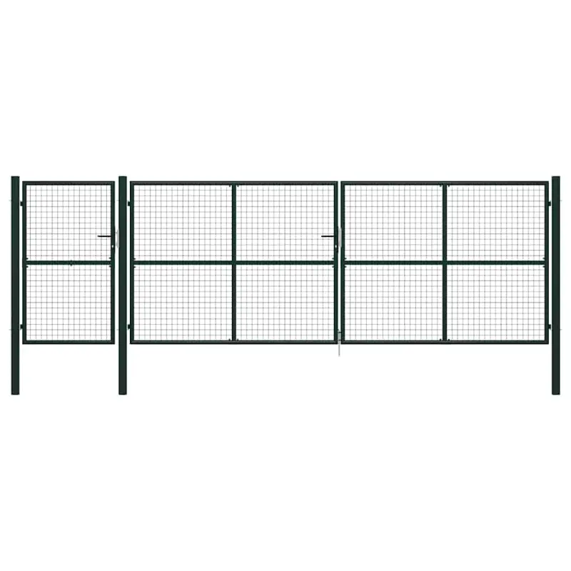 Brama ogrodowa stalowa 500x150 cm zielona