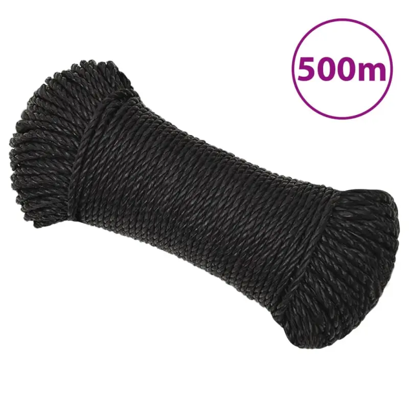 Linka robocza, czarna, 3 mm, 500 m, polipropylen