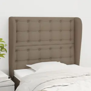 Zagłówek uszak, taupe, 83x23x118/128 cm, tkanina