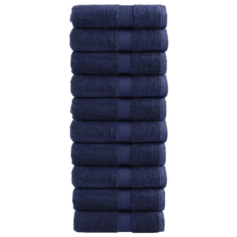 Ręczniki myjące premium, SOLUND 10 szt. Granatowe 30x30cm 600 g/m²