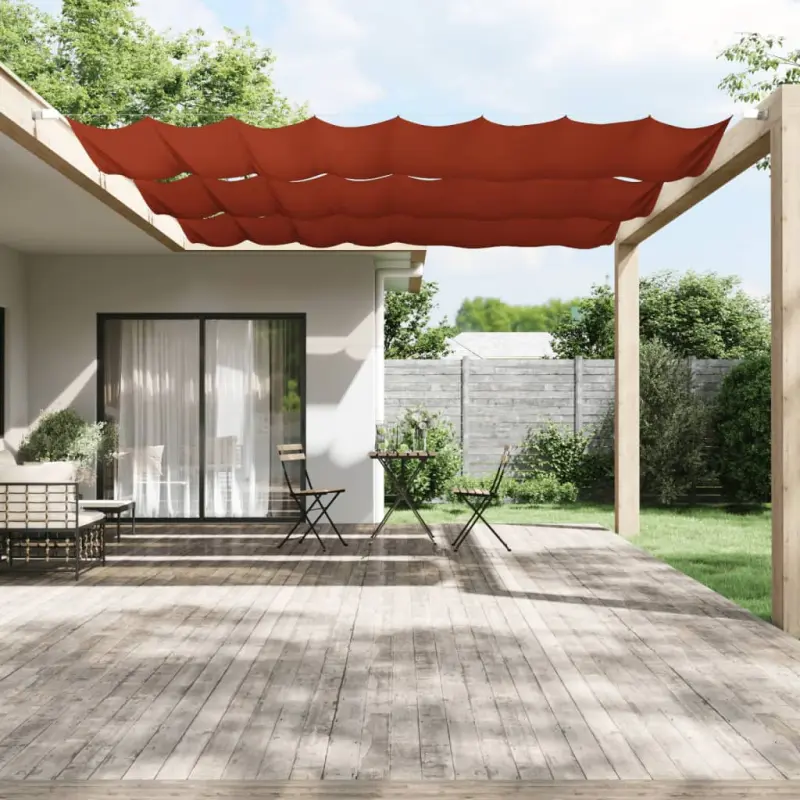 Markiza pionowa, terakota, 140x420 cm, tkanina Oxford