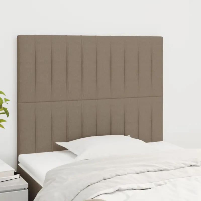 Zagłówek taupe 90x5x118/128 cm materiał