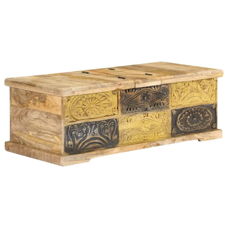 Stolik kawowy, 100x50x35 cm, lite drewno mango