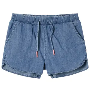 Szorty dziecięce, niebieski denim, 128