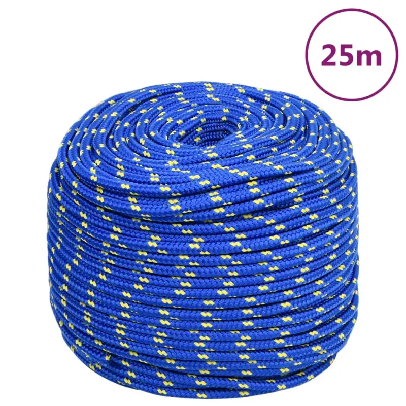 Linka żeglarska, niebieska, 8 mm, 25 m, polipropylen