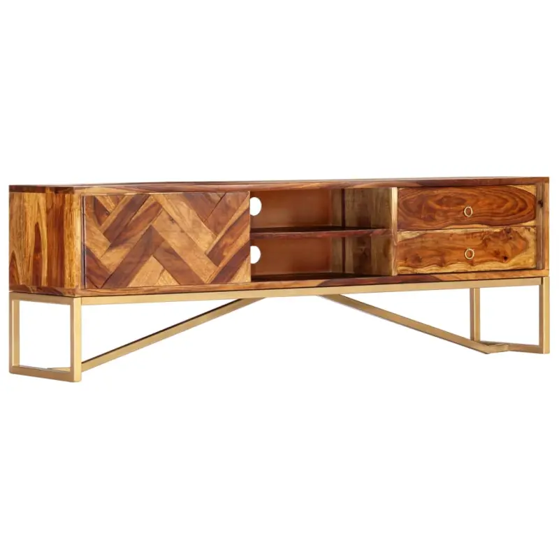 Szafka pod TV, 140x30x45 cm, lite drewno akacjowe