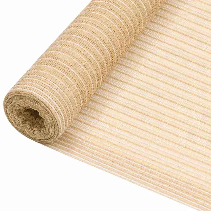Siatka cieniująca, beżowa, 1,2 x 50 m, HDPE, 150 g/m²