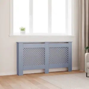Osłona na kaloryfer, antracytowa, 152x19x81,5 cm, MDF