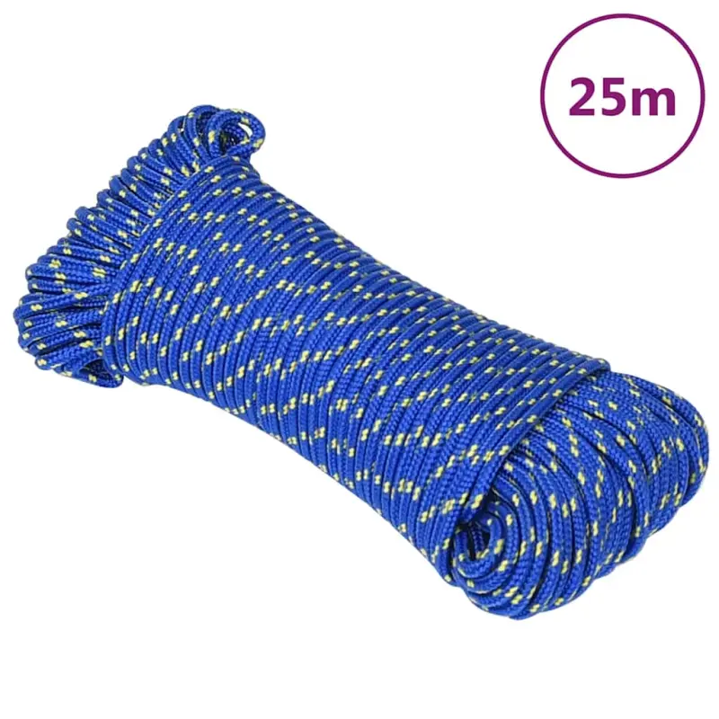 Linka żeglarska, niebieska, 4 mm, 25 m, polipropylen