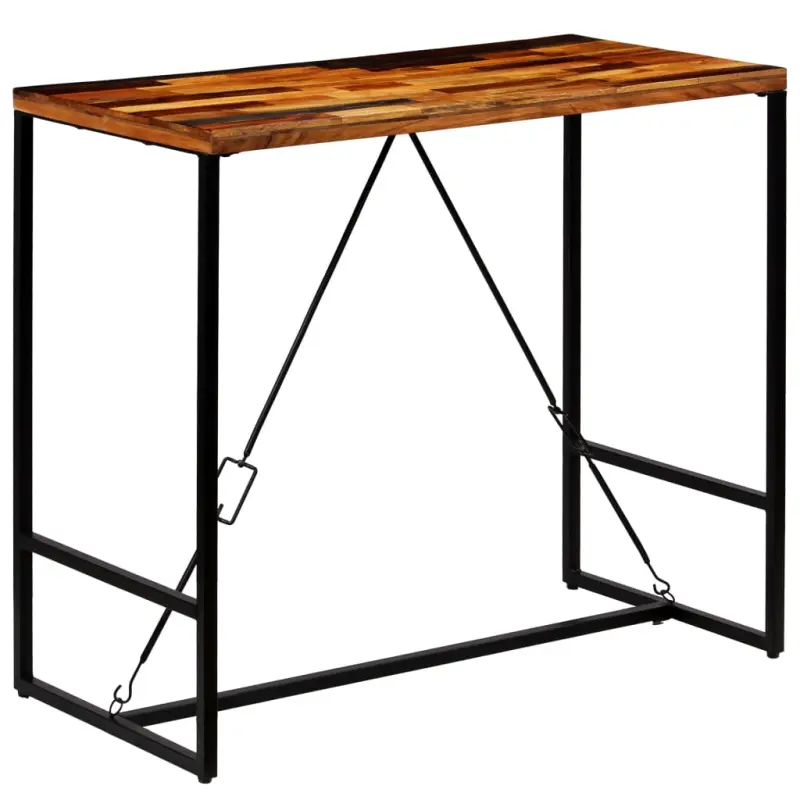 Stolik barowy z litego drewna odzyskanego, 120 x 60 x 106 cm