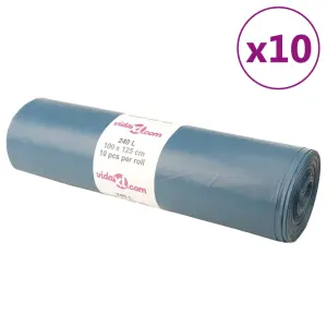 Worki na śmieci, 100 szt., niebieskie, 240 L