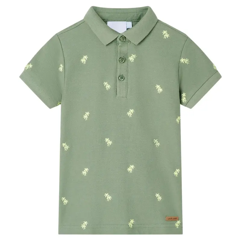 Koszulka dziecięca polo, khaki, 140