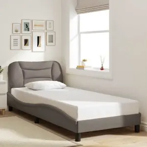 Rama łóżka bez materaca Hvar Taupe 90x190 cm Tkanina