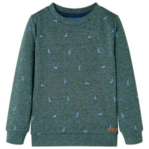 Bluza dziecięca, ciemnozielony melanż, 104
