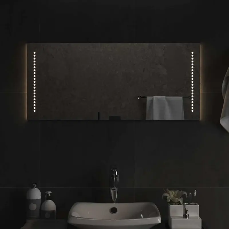 Lustro łazienkowe z LED, 90x40 cm