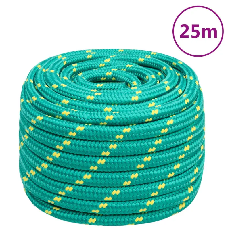 Linka żeglarska, zielona, 20 mm, 25 m, polipropylen