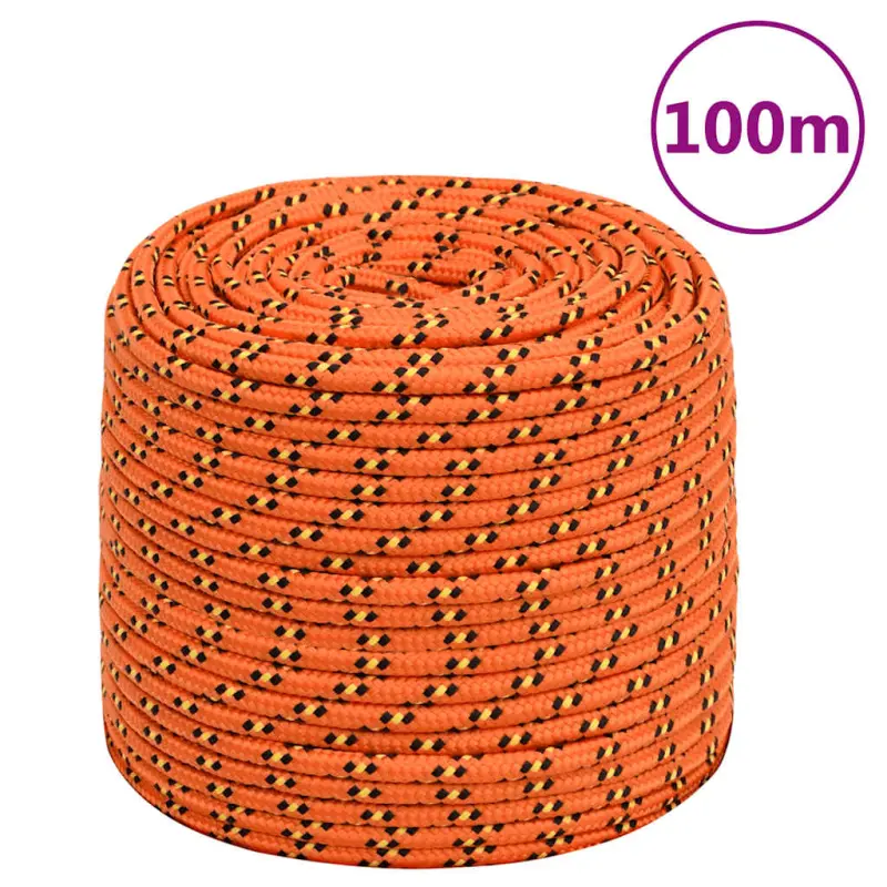 Linka żeglarska, pomarańczowa, 10 mm, 100 m, polipropylen