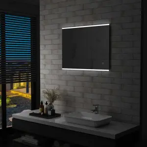 Lustro łazienkowe z LED i czujnikiem dotykowym, 80x60 cm