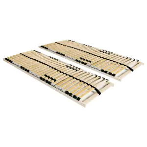 Stelaże do łóżek, 2 szt., 28 listew, 7 stref, 80 x 200 cm