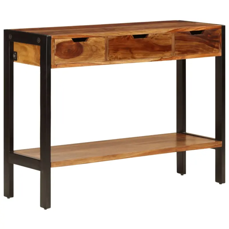 Szafka z 3 szufladami, 110x35x75 cm, lite drewno akacjowe