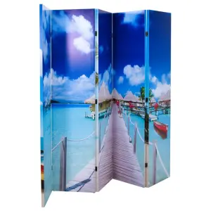 Składany parawan, 200x170 cm, motyw plaży