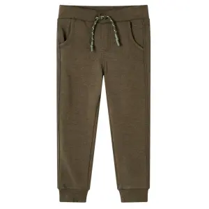 Dziecięce spodnie dresowe, melanż khaki, 104