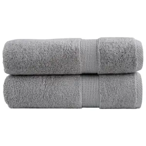 Ręczniki premium, SOLUND, 2 szt., szare, 50x100 cm, 600 g/m²