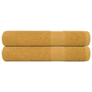 Ręczniki FROGN 2 szt. Złoty 100x200 cm 360 g/m²