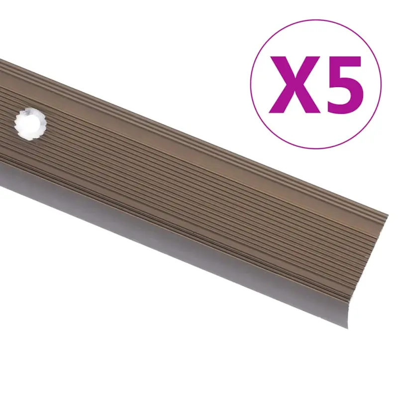 Listwy schodowe w kształcie litery L 5 szt. Aluminium 90 cm