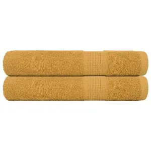 Ręczniki do sauny FROGN 2 szt. Złoty 80x200 cm 360 g/m²