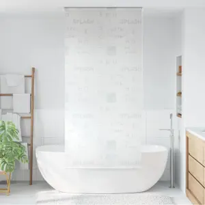 Roleta prysznicowa 120 x 240 cm, z napisami
