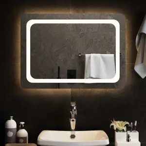 Lustro łazienkowe z LED, 70x50 cm