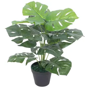 Sztuczna monstera z doniczką, 45 cm, zielona