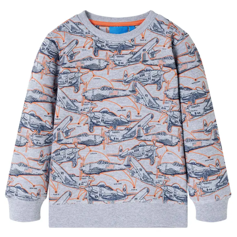 Bluza dziecięca, szary melanż, 128