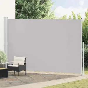 Zwijana markiza boczna na taras, 220x500 cm, szara
