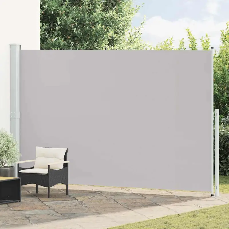 Zwijana markiza boczna na taras, 220x500 cm, szara