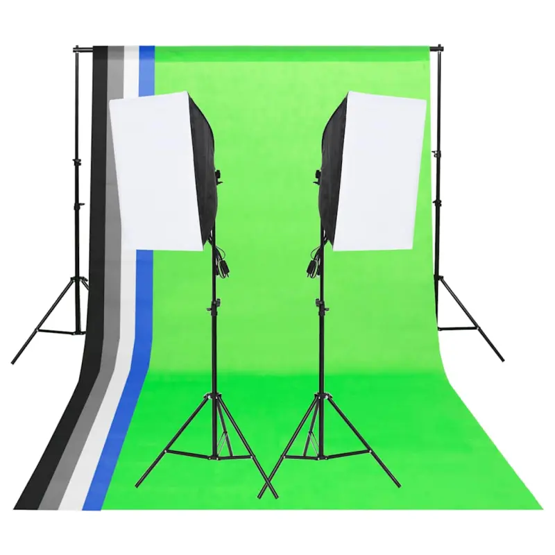 Zestaw do studia fotograficznego, tła i softboxy