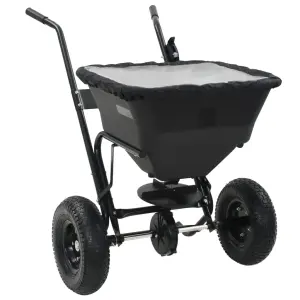 Rozsiewacz do soli, pchany, PVC i stal, 45 L, 106 x 73 x 76 cm