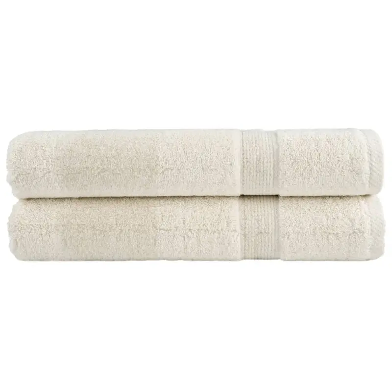 Ręczniki premium SOLUND, 2 szt., kremowe, 100x200 cm, 600 g/cm²