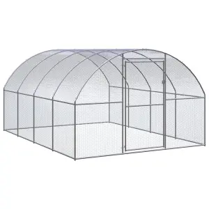 Klatka zewnętrzna dla kurcząt, 3x4x2 m, stal galwanizowana